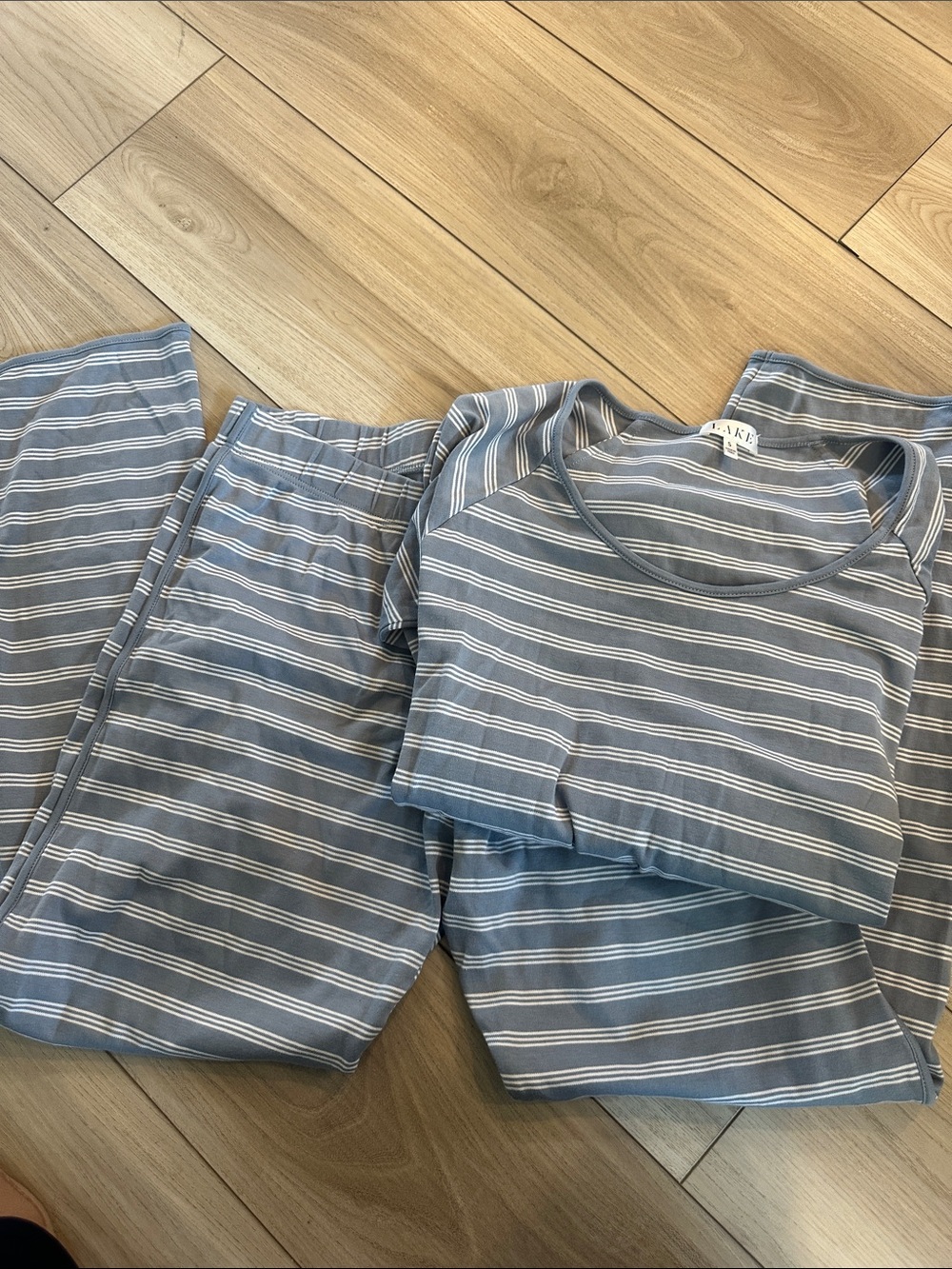 Women’s Striped Pajama Set - Blue & White